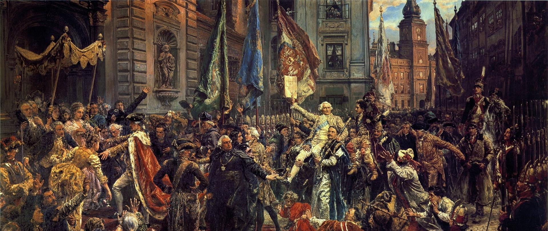 Twórcy konstytucji, czerpiąc inspirację z myśli politycznej i filozofii europejskiego oświecenia oraz amerykańskiej konstytucji uchwalonej w 1787 roku, uważali, że władza ma służyć dobru całego narodu, a nie jedynie interesom warstw uprzywilejowanych. Konstytucja miała zapoczątkować wprowadzanie kolejnych reform zmierzających do wzmocnienia państwa. Podjęte działania w obronie zagrożonej przez sąsiadów Polski stanowią dzisiaj przykład odpowiedzialności świadomych przedstawicieli elit społeczeństwa. Ostateczny rozbiór Polski przez Austrię, Prusy i Rosję w 1795 roku doprowadził do utraty jej niepodległości. Współtwórcy Konstytucji 3 Maja, Ignacy Potocki i Hugo Kołłątaj po latach ocenili, że była „ostatnią wolą i testamentem gasnącej Ojczyzny”.
Obchody tradycji Konstytucji 3 maja były zakazane podczas rozbiorów Polski. Po odzyskaniu niepodległości po pierwszej wojnie światowej, rocznica Konstytucji 3 maja została uznana za święto narodowe w 1919 roku. Podczas okupacji niemieckiej i sowieckiej święto Konstytucji 3 Maja było zakazane. Po drugiej wojnie światowej komunistyczne władze w Warszawie zmierzały do likwidacji trzeciomajowych obchodów ze względu na odwoływanie się do tradycji niepodległości Polski oraz ich narodowo-katolicki charakter. Przeciwstawiano im i nagłaśniano propagandowo Święto Pracy. Przez wiele lat nie odbywały się państwowe uroczystości związane z rocznicą Konstytucji 3 maja, a wszelkie próby uczczenia święta kończyły się zazwyczaj zatrzymaniami i szykanami. W 1990 roku, po upadku komunizmu i odzyskaniu suwerenności przez Polskę, powrócono do przedwojennej tradycji i ponownie proklamowano dzień 3 maja świętem narodowym.
Biuro Rzecznika Prasowego
Ministerstwo Spraw Zagranicznych
Konstytucja 3 Maja – obraz Jana Matejki (1838–1893)
Konstytucja 3 Maja. Jan Matejko
